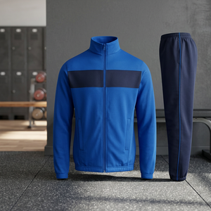 Ensemble d'entraînement d'hiver confortable et respirant pour la course à pied et les sports, veste coupe-vent décontractée pour hommes, ensemble veste zippée et pantalon de survêtement - Product Image 4