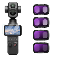 Juego de Filtros de Densidad Neutra ND4 ND8 ND16 ND32 Resistentes al Agua y a los Arañazos de K&F Concept para DJI OSMO Pocket 4 Pro