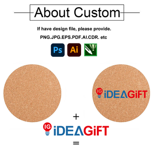 Posavasos de Corcho Personalizados <span class=keywords><strong>con</strong></span> Logotipo Impreso, Posavasos para Bebidas al por Mayor, Posavasos Redondos de Corcho Ecológicos para Sublimación - Product Image 3