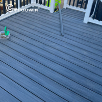 COOWIN Revêtement de terrasse extérieur en WPC, terrasse en composite bois-plastique, terrasse en teck, sol extérieur