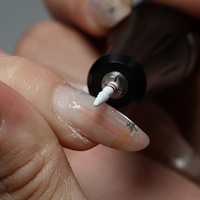 HYTOOS Embouts de ponceuse à ongles coniques en céramique composite blanche 1,5/2 mm, haute dureté, professionnels, pour le nettoyage des cuticules et l'élimination du gel