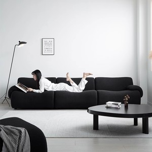 Canapé modulaire combinable pour petit salon d'appartement, canapé sectionnel moderne en forme de L avec rembourrage en éponge et revêtement en tissu - Product Image 3