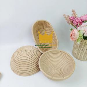 Cesta de fermentación de masa madre Banneton hecha a mano para pedidos al por mayor, Brotform redondo de ratán tejido a mano con forro de algodón extraíble - Product Image 2