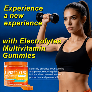 Bonbons gélifiés électrolytiques pour adultes en marque privée, enrichis en multivitamines, soutien nutritionnel sportif, fonction musculaire, augmentation de l'énergie, 120 unités - Product Image 5