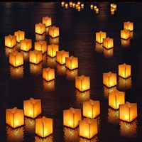 Lanternes flottantes en bois pour la Saint-Valentin en gros, pour les festivals, les mariages, les fêtes, porte-bougie décoratif