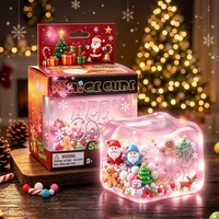 Nouveaux cubes squishy Kawaii de Noël avec ornements bonhomme de neige, jouets anti-stress doux pour Halloween, jouets fidget à remontée lente pour Noël