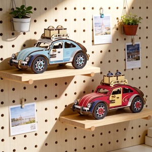 Puzzle 3D in Legno Personalizzato MCX, Modello di Auto Beetle, Ornamento <span class=keywords><strong>da</strong></span> Scrivania Fai-<span class=keywords><strong>da</strong></span>-Te Artigianale |   51-100 Pezzi Età Consigliata 14+ - Product Image 1