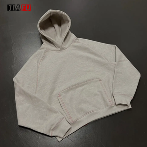 High Quality Custom Casual Boxy Wide Straight Leg Pants and Pullover Hoodie Two Sets Clothing Manufacturer Men Tracksuit - Product Image 2