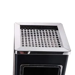 Rubbish Bin Free Standing Indoor/Outdoor Stainless Steel Ashtray Bin With Pedal Feature Hotel Home Cigarette Cigar Litter Rubbish Storage