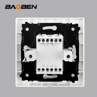 BAOBEN PC Interrupteur mural ignifuge blanc norme européenne Type 86 16A 250V