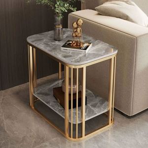 Mesa de Centro Moderna de Losa de Roca para Sala de Estar, Mesa de Centro Pequeña Cuadrada para el Hogar, Combinación de Mesas de Centro - Product Image 6