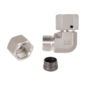 Raccord de tuyauterie à angle droit en acier inoxydable 316 ROKE, manchon de raccordement hydraulique, résistant à la pression et aux hautes températures - Product Image 5