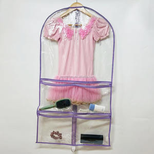 46x70cm Hot Pink Trim Clear PVC Traje de baile Bolsa de ropa - Product Image 6