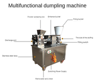 Machine de fabrication de dumplings empanada, 100, petite taille et automatique, fabrication de boulettes faites à la main