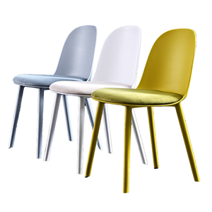 Chaise de bureau en plastique blanc au design <span class=keywords><strong>scandinave</strong></span>, tabouret à dossier léger, maquillage à domicile populaire en PP pour la salle à manger - Product Image 1