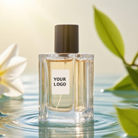 Vente en gros 50 ml 100ml flacons de parfum carrés vides texturés transparents de luxe faciles à sertir 50 ml emballage