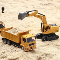 Aohai – excavatrice électrique en métal à 8 canaux, véhicule de construction, jouet pour enfants, modèle de camion d'ingénierie de simulation Nx