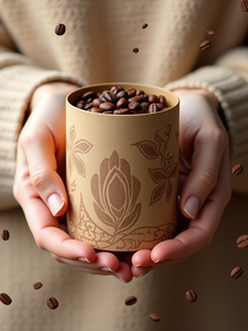 Tube en papier kraft écologique recyclable personnalisé pour le thé, les grains de café, les fleurs, l'emballage de cartons, tube en papier - Product Image 2