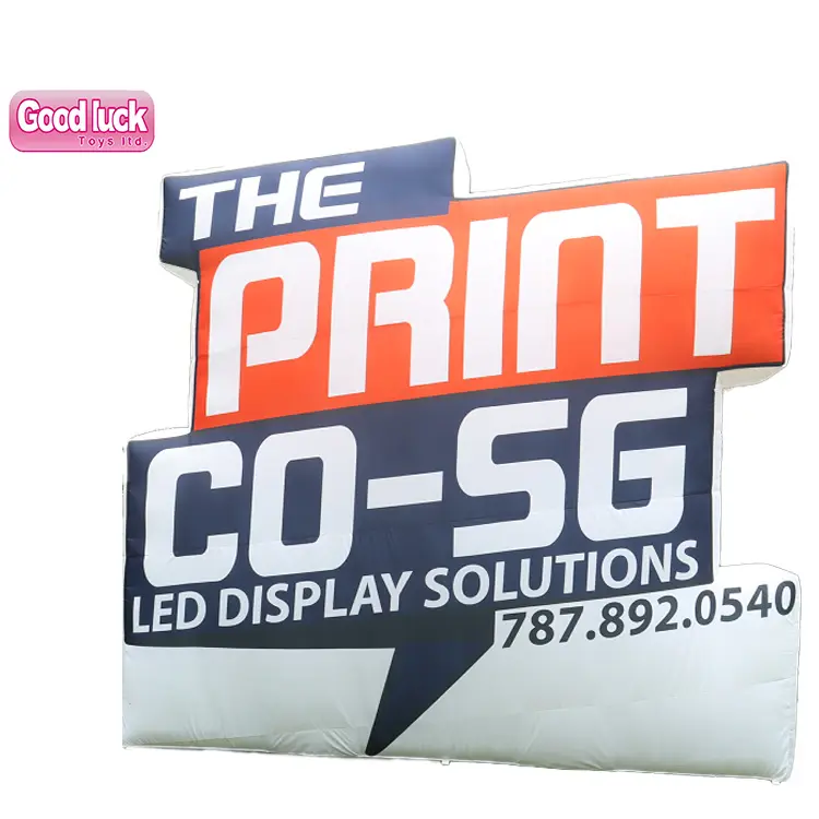 Outdoor Advertising inflatable wall display 3d logo printing inflatable brand advertising sign billboard