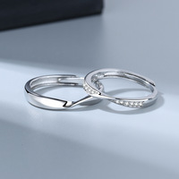 Bagues de couple ouvertes réglables Offre Spéciale bagues de fiançailles pour femmes bague d'anniversaire de promesse de mariage