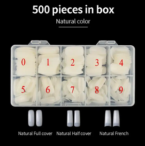 Vente en gros 500 pièces/boîte embouts d'<span class=keywords><strong>ongles</strong></span> artificiels pleine/demi-couverture <span class=keywords><strong>ongles</strong></span> conseils <span class=keywords><strong>ongles</strong></span> transparents manucure française <span class=keywords><strong>faux</strong></span> <span class=keywords><strong>ongles</strong></span> B - Product Image 6