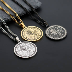 Collar con colgante de acero de titanio de moda Retro para hombre, diseño de Poseidón griego antiguo para suéteres - Product Image 4