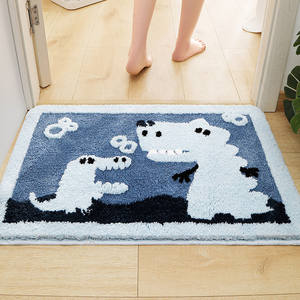 <span class=keywords><strong>Tapis</strong></span> de bain en chenille amusant à motif de dessin animé, en polyester pelucheux avec support TPR, écologique, épais, absorbant et antidérapant pour la maison, la salle de bain et les enfants - Product Image 3
