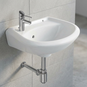 Corner Ceramic Wall Hung Wash Basin Space Saving Bathroom Sink for Hotel Commercial Project Wholesale Supply - Product Image 2