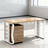 SONA HOME FS-MD-039 – Meuble de bureau en bois moderne et durable avec tiroir à dossiers, installation au sol, pour bureaux multiples et usage commercial