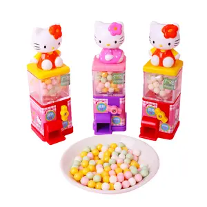 Creative fun sweet fruit candy wangwang team kitty cat candy machine toy candy toy children gift wholesale OEM Lollipop