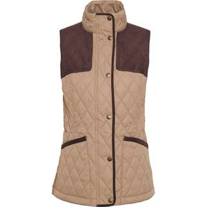 Basso MOQ di media lunghezza vestibilità regolare morbida Suedette da spalla grandi tasche ad angolo gilet leggero imbottito trapuntato da donna - Product Image 1