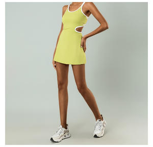 自有品牌健身房活动服装户外跑步健身服漂亮背部无袖运动瑜伽网球服女 - Product Image 4