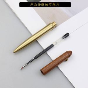 Wholesale Custom High End Wooden Ballpoint <b>Pens</b> 0.5MM Enduring Education Industry Gifts Bullet Shaped <b>Multi</b>-<b>Colored</b> Ink Black - Product Image 6