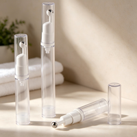 Flacon roll-on sans air rechargeable OEM 5ml 10ml 15ml pour crème contour des yeux et sérum, avec applicateur à bille métallique, emballage cosmétique