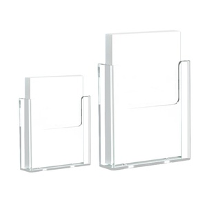 Soporte acrílico de gran capacidad para documentos montado en la pared, caja de almacenamiento de volantes organizada, estante transparente para folletos de oficina - Product Image 5