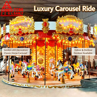 Manège Thème Luxe 24 Places Tiovivo pour Enfants – Manèges de Parc d'Attractions pour Aires de Jeux Intérieures/Extérieures