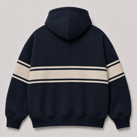 Sweat à capuche pour homme personnalisé, 100% coton néoprène 700 GSM, manches longues, rayé, style rétro, séchage rapide, grande taille, à capuche bouclée