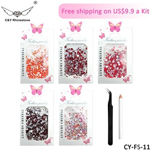 Cristales de Vidrio para Decoración de Uñas, Diseño Plano, Pedrería de Fantasía para Uñas, <span class=keywords><strong>Cristal</strong></span> para Uñas, Envío Gratuito, Venta al por Mayor - Product Image 6