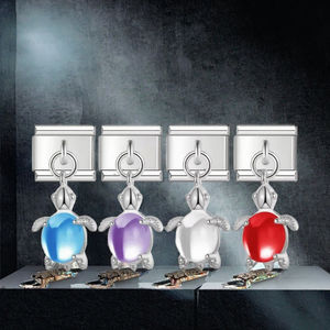 Hapiship 2024 pulsera de acero inoxidable con eslabones italianos 9mm nuevo encanto de tortuga encantadora para niños joyería de moda DIY ajuste DJ814 - Product Image 3