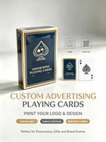 Boîte de jeu de cartes de poker publicitaire promotionnelle en papier kraft de haute qualité personnalisée