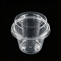 Boîte blister sur mesure avec couvercle en plastique rond en forme de dôme, récipient transparent assorti pour yaourt, pouding, dessert