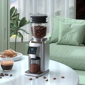 เครื่องบดกาแฟ 32 มม. สแตนเลสสตีล ถังบรรจุ 12 ออนซ์ ควบคุมด้วยระบบสัมผัส ตั้งเวลาได้ สำหรับมืออาชีพ - Product Image 1