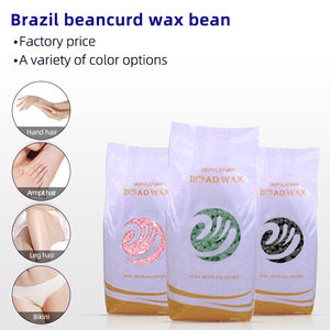 Perles de <span class=keywords><strong>cire</strong></span> dure dépilatoire douce et puissante 500g, approvisionnement OEM pour l'épilation du visage et de la zone du bikini, senteurs crème de rose, de noix de coco et d'aloe vera - Product Image 1