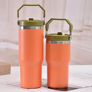 Gobelet isotherme de voyage avec poignée, tasse à double paroi en acier inoxydable de 30 oz pour les trajets quotidiens - Product Image 6