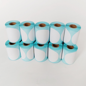 Rollo <span class=keywords><strong>de</strong></span> etiquetas térmicas <span class=keywords><strong>circulares</strong></span> <span class=keywords><strong>de</strong></span> <span class=keywords><strong>colores</strong></span> autoadhesivas impermeables <span class=keywords><strong>de</strong></span> 2 pulgadas, <span class=keywords><strong>de</strong></span> 1 pulgada producto personalizado, pegatinas redondas personalizadas privadas - Product Image 4