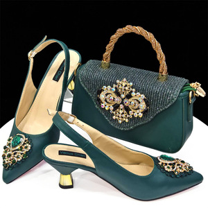 green emerald velvet dress Amazon.com | Women Shoes and Bag Set Pumps Shoes and Bags Matching Set Match  with Handbag Clutch Femmes Sandales Green