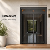 Porte moustiquaire accordéon invisible en alliage d'aluminium pour villa, appartement et hôtel