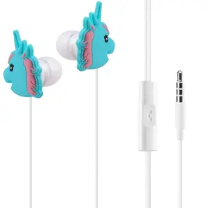 Neue lustige Cartoon-Kopfhörer, beste Qualität Cartoon In-Ear-Tier-Ohrhörer Kopfhörer mit Freisprech-Mikrofon für Kinder