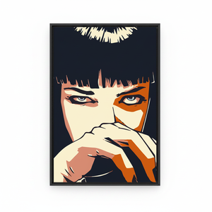 Modern Pulp Fiction Themed Printed Canvas Artwork for Home Decor,<b>BLACK</b> <b>FRAMED</b> CANVAS - Product Image 2