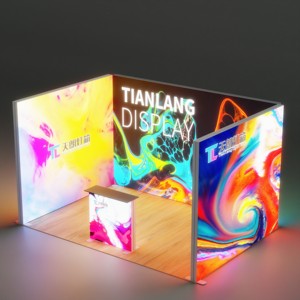 Kumaş arkadan aydınlatmalı ekran arka duvar 3x 3m ticaret gösterisi Lightbox - Product Image 2